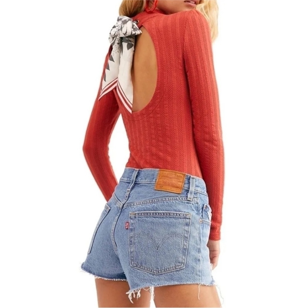 Stylish Red Open-Back Top